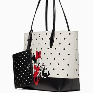 disney x kate spade new york minnie mouse tote bag